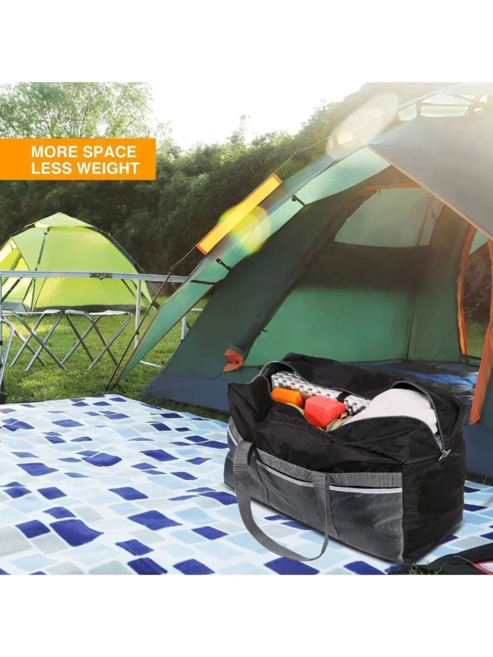 Lightweight Waterproof Foldable Travel Bag - Large Sports Tote 75L/96L/100L